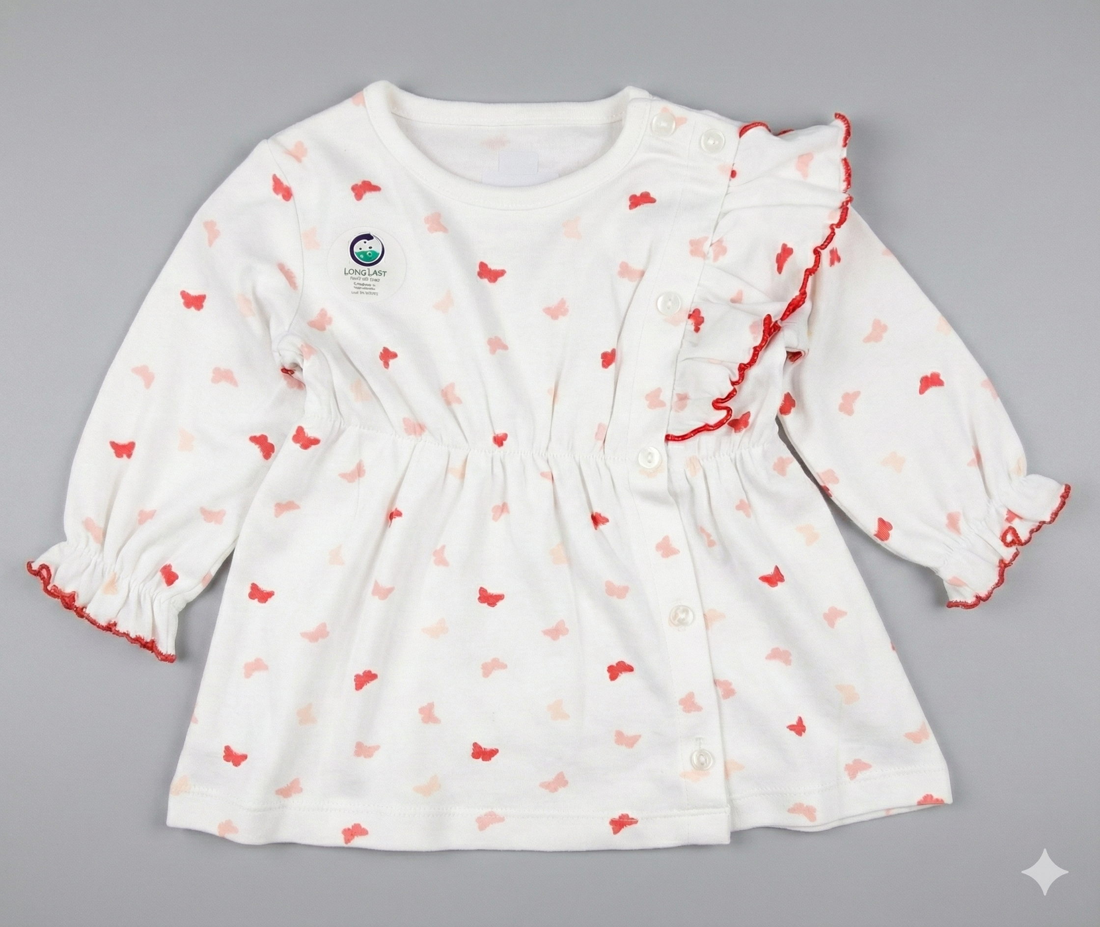 Rainbow Girl Baby Skirt - White Color - Image 2