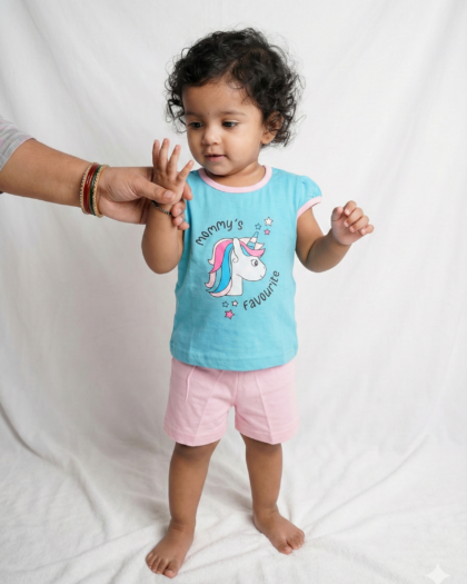 Rainbow Girl Baby Sleeveless and Shorts Set