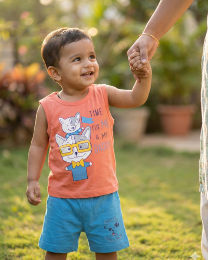 Rainbow Boy Baby Sleeveless and Shorts Set