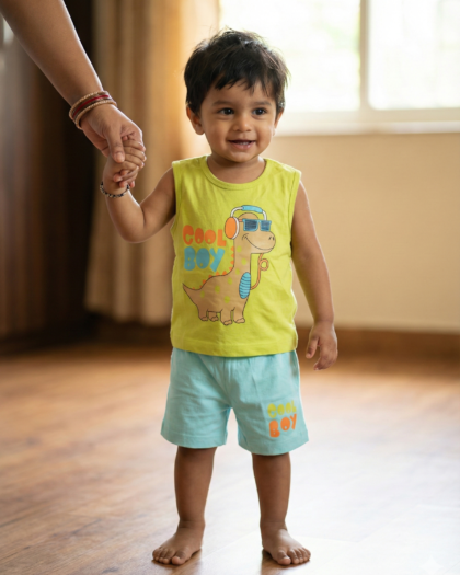 Rainbow Boy Baby Sleeveless and Shorts Set
