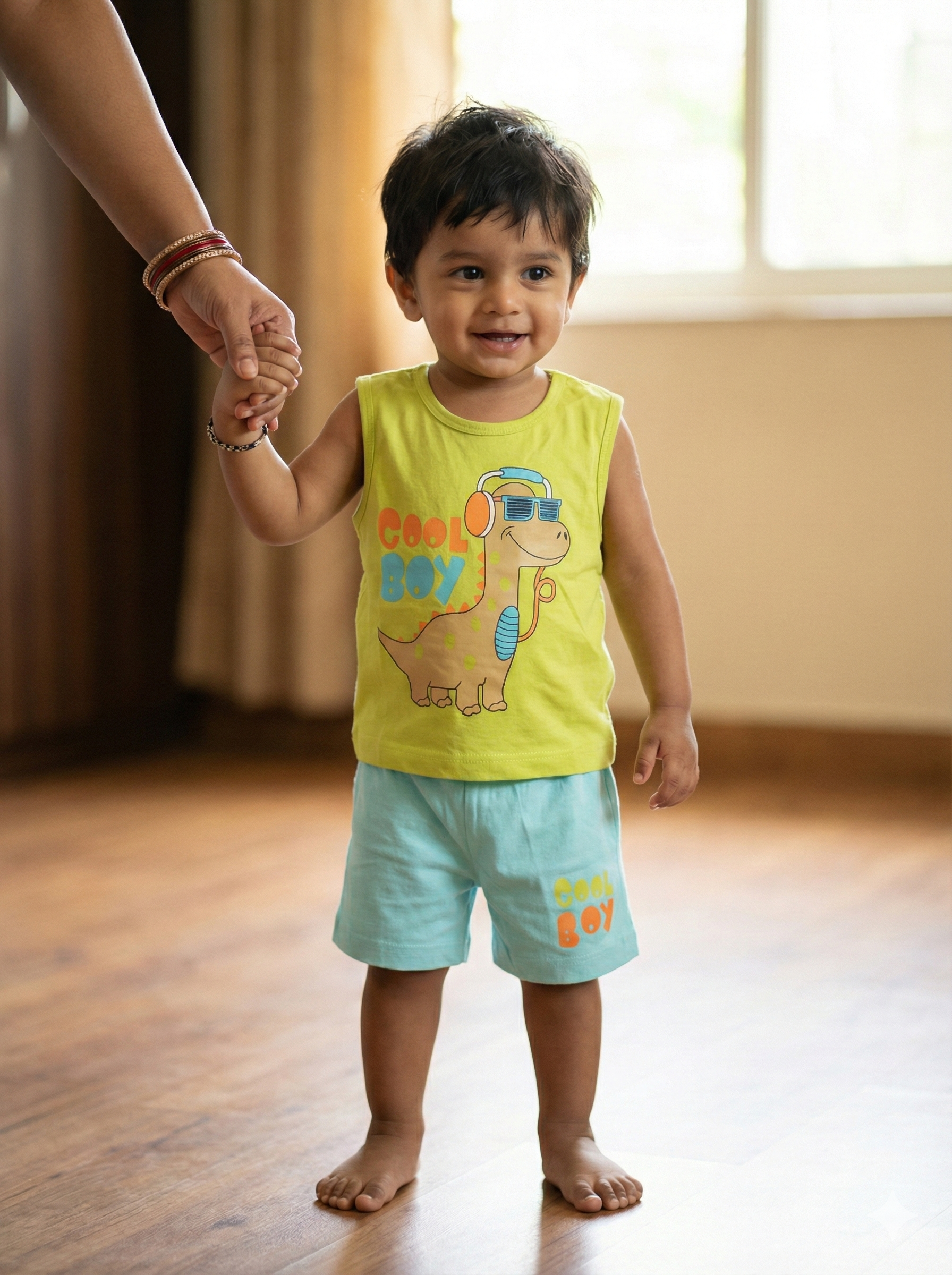 Rainbow Boy Baby Sleeveless and Shorts Set