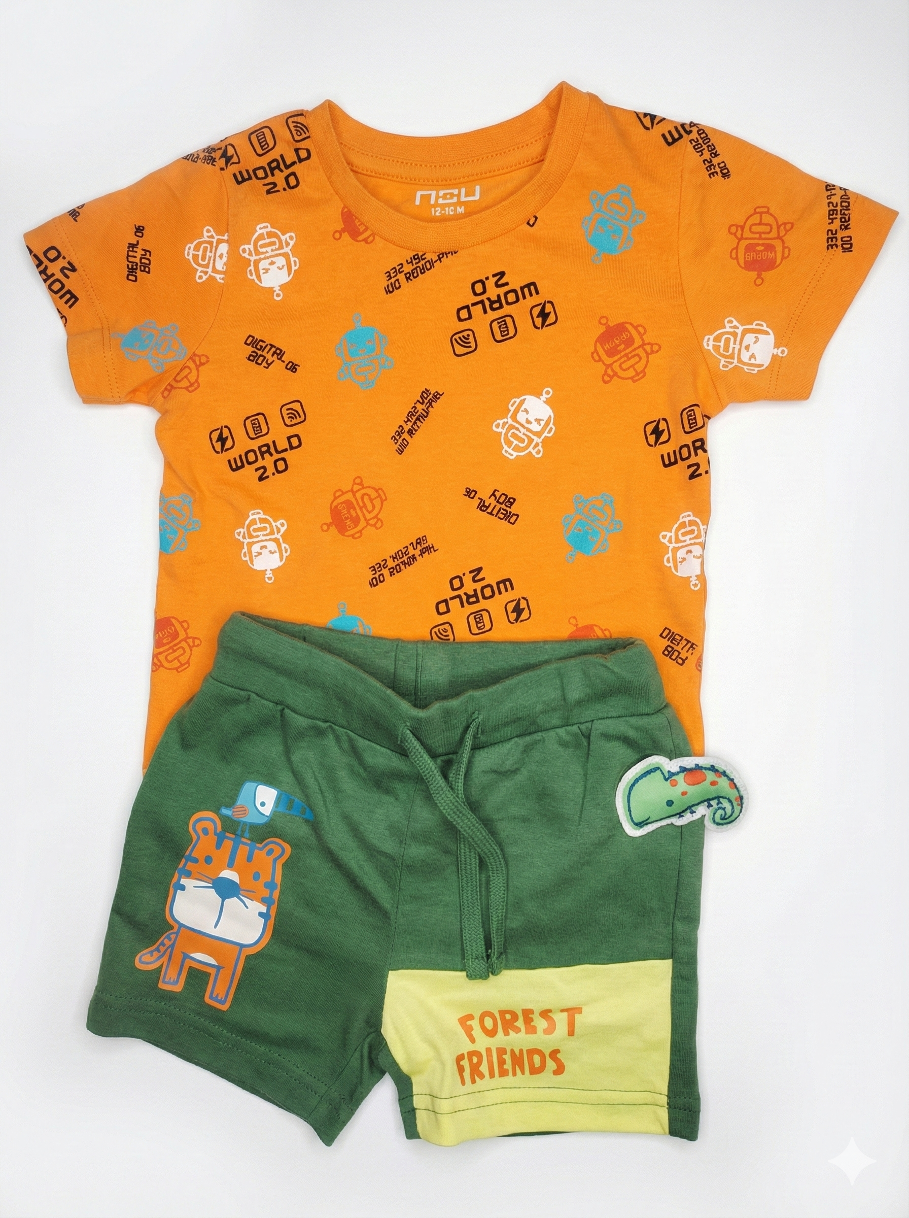 Rainbow Boy Baby Sleeve and Shorts Set - Image 2