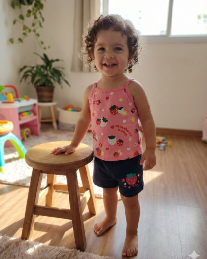 Rainbow Girl Baby Sleeveless and Shorts Set