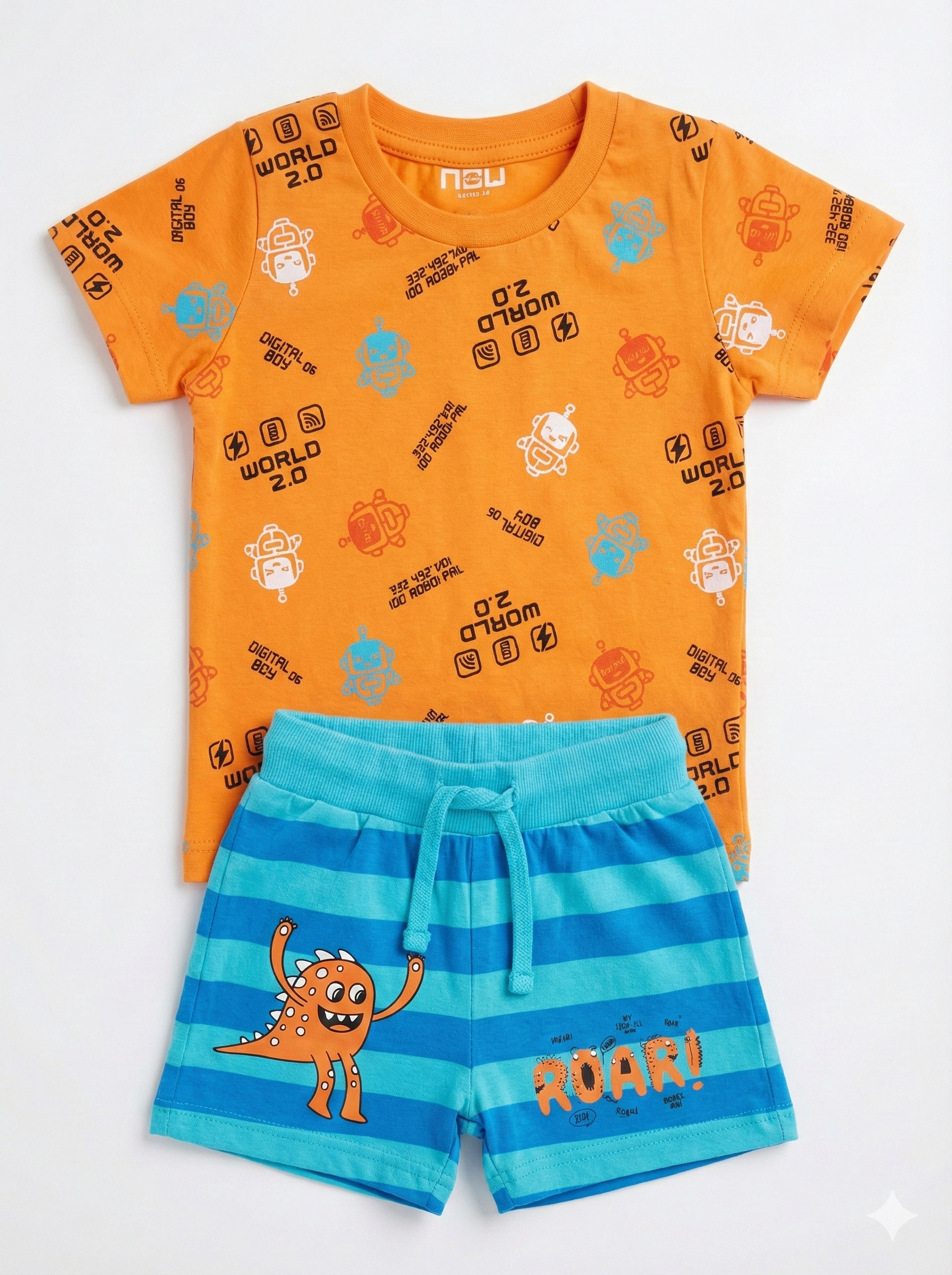 Rainbow Boy Baby Sleeve and Shorts Set - Image 2