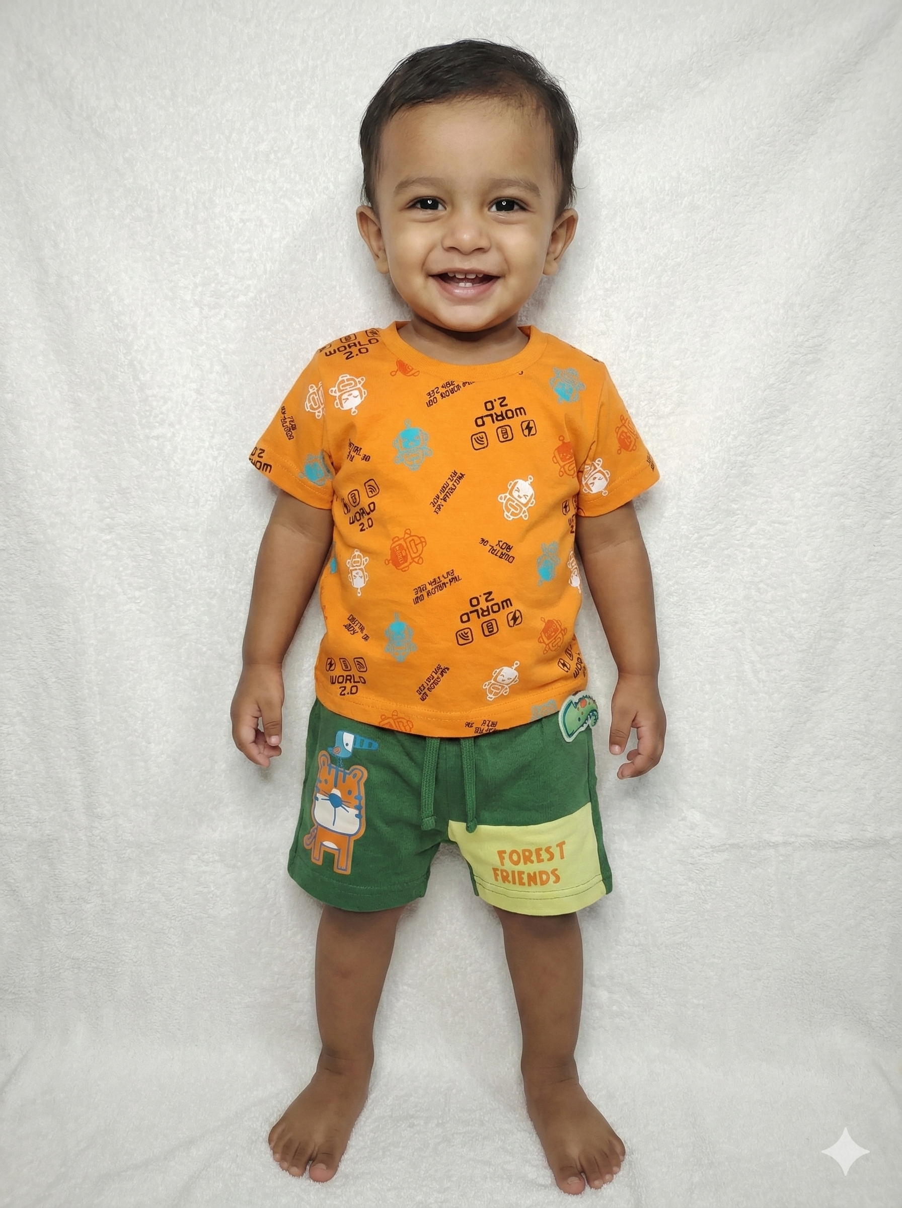 Rainbow Boy Baby Sleeve and Shorts Set