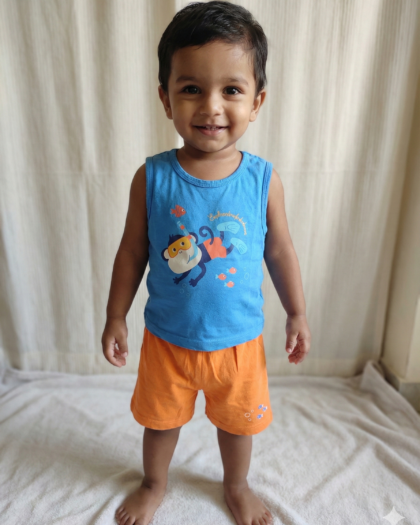 Rainbow Boy Baby Sleeveless and Shorts Set