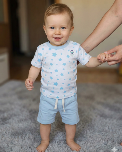 Rainbow Boy Baby Shorts Set