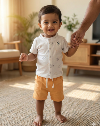 Rainbow Boy Baby Shorts Set