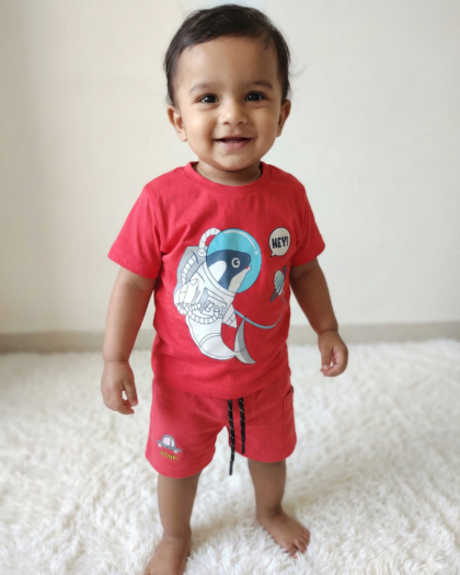 Rainbow Boy Baby Sleeve and Shorts Set