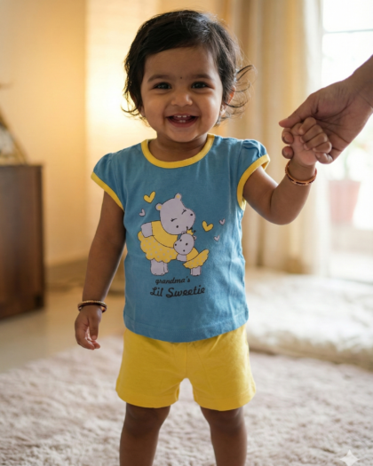 Rainbow Girl Baby Sleeveless and Shorts Set