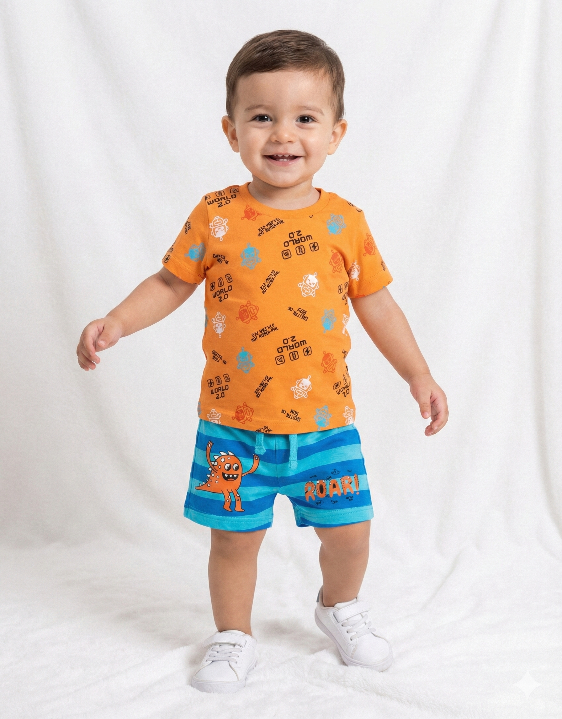 Rainbow Boy Baby Sleeve and Shorts Set